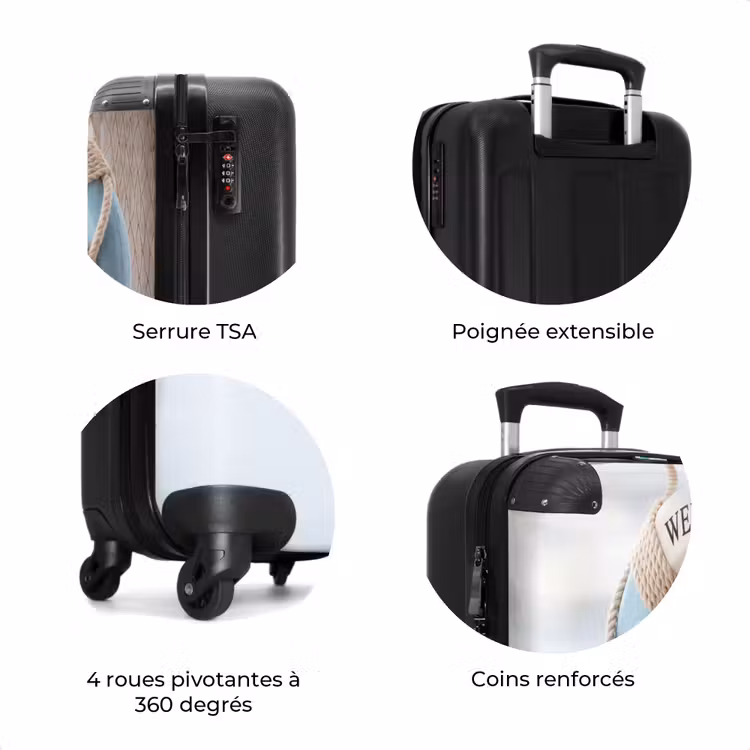Valise - Bouée de sauvetage - Maritime - Bienvenue - Bleu - Blanc — 8