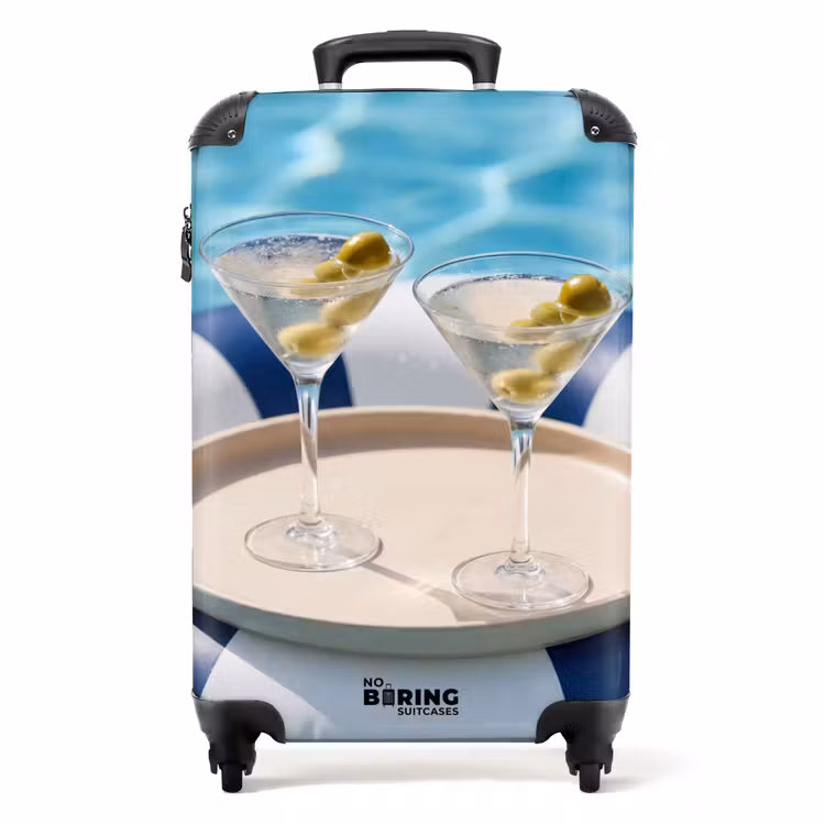 Valise - Cocktail - Piscine - Été - Bleu — 1