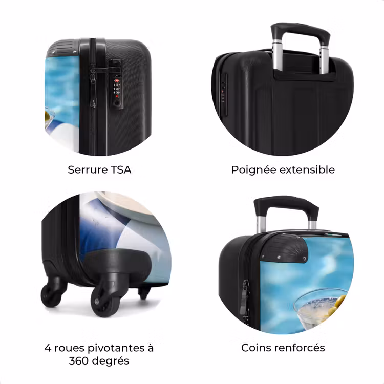 Valise - Cocktail - Piscine - Été - Bleu — 8
