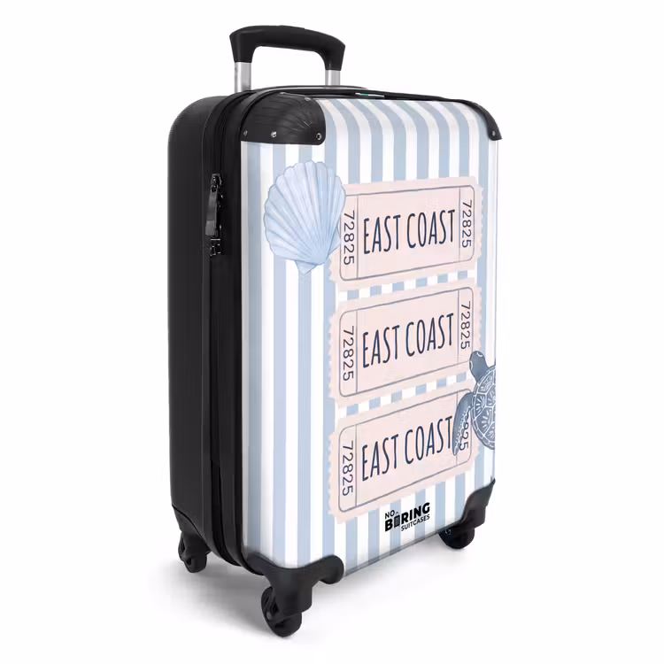 Valise - Coquillage - Océan - Côte - Bleu - Illustration — 2