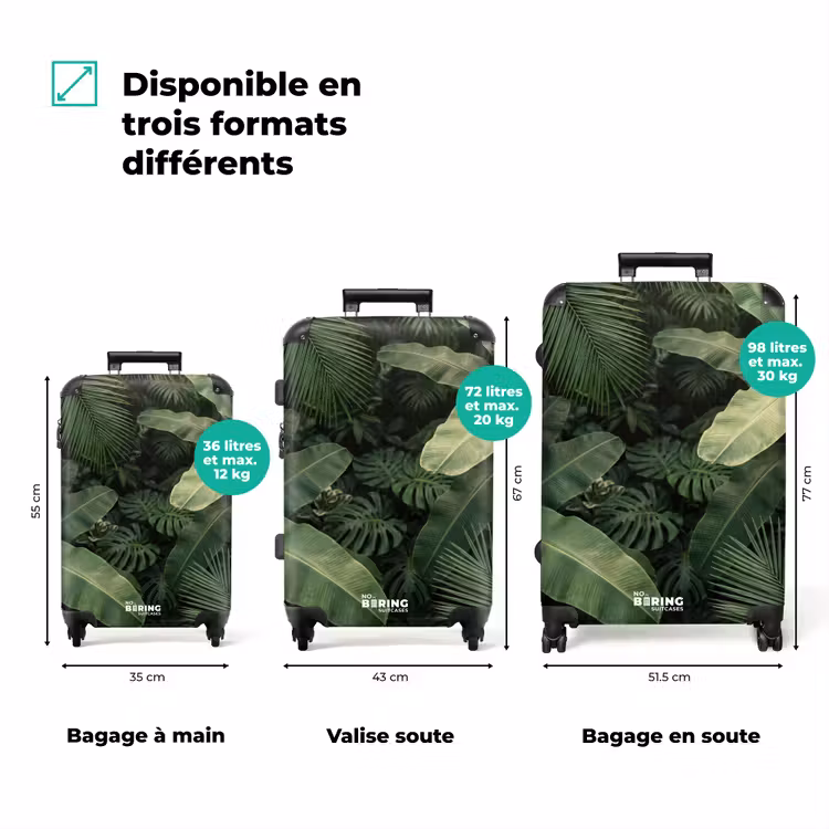 Valise - Feuilles - Vert - Tropical - Nature — 3