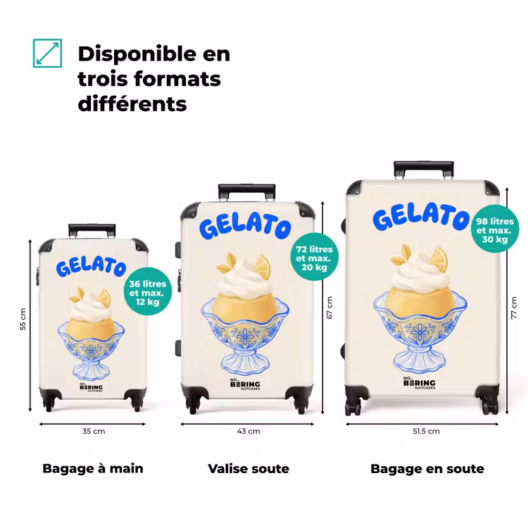 Valise - Glace - Citron - Illustration - Jaune - Dessert — 1