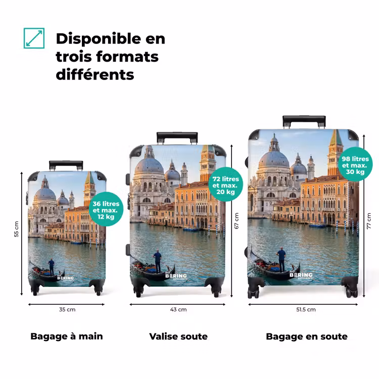 Valise - Gondole - Venise - Canal - Vue de la ville - Lumière du soir — 3