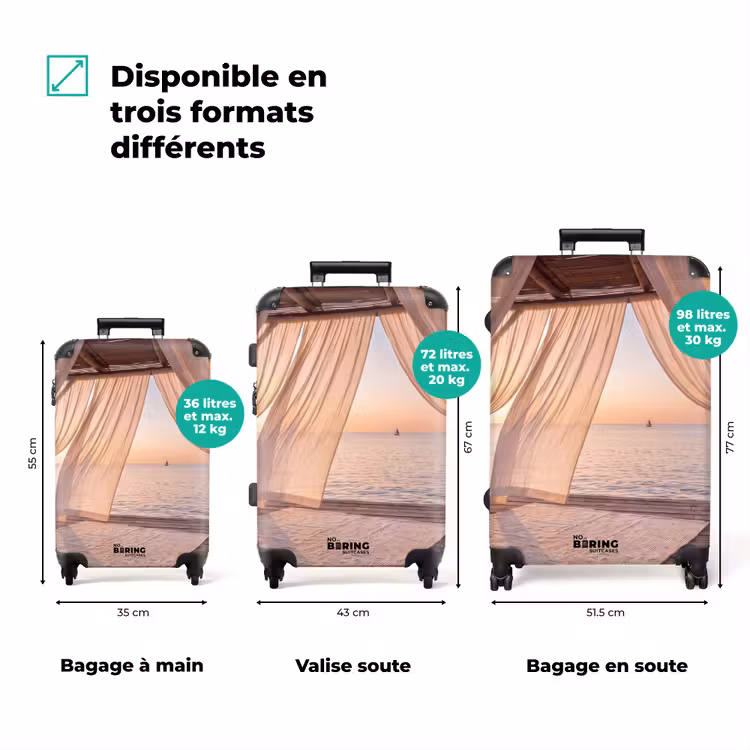 Valise - Auvent - Mer - Coucher de soleil - Vacances - Tranquillité — 1