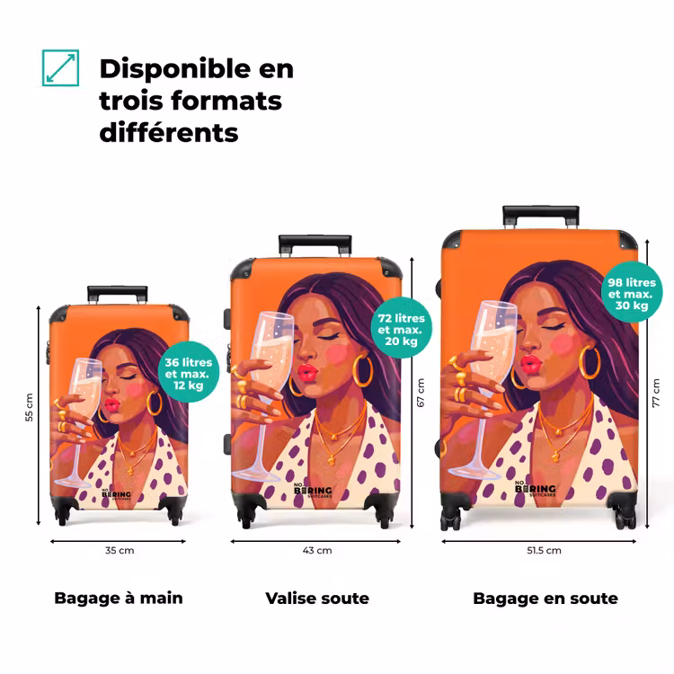 Valise - Femme - Champagne - Fête - Moderne - Orange — 1