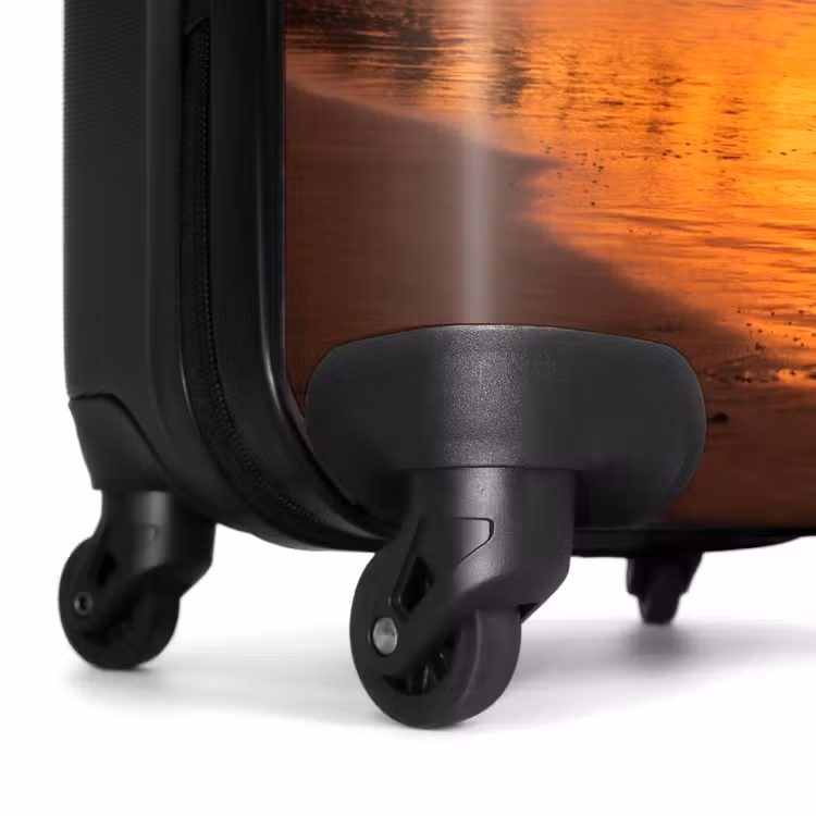 Valise - Femme - Planche de surf - Plage - Coucher de soleil - Orange — 7