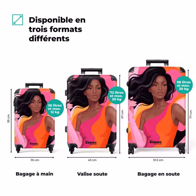 Valise - Femme - Portrait - Coloré - Moderne - Art — 1