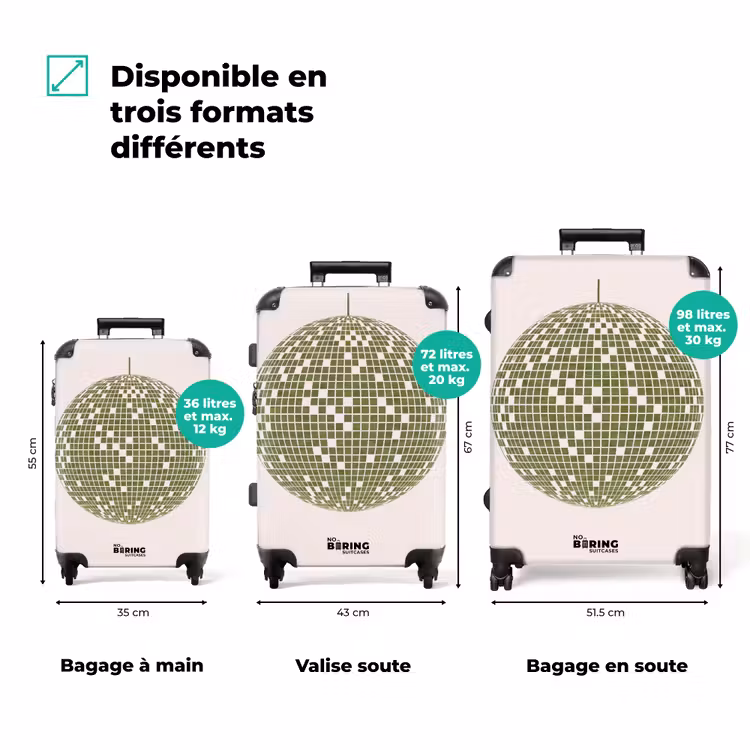 Valise - Disco - Bal - Vert - Abstrait - Moderne — 1