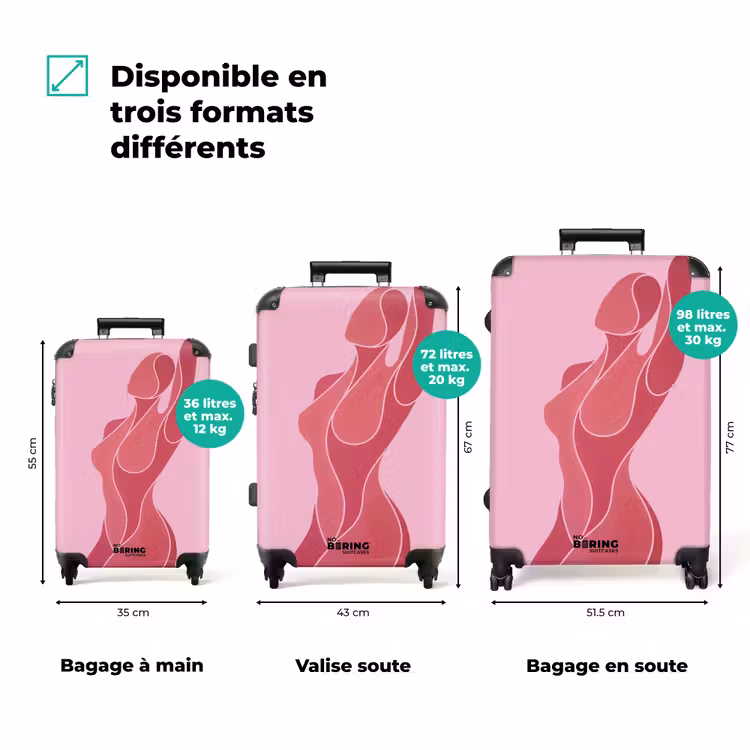 Valise - Femme - Corps - Abstrait - Rose — 1