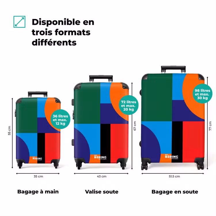 Valise - Géométrique - Abstrait - Formes - Coloré - Moderne — 1