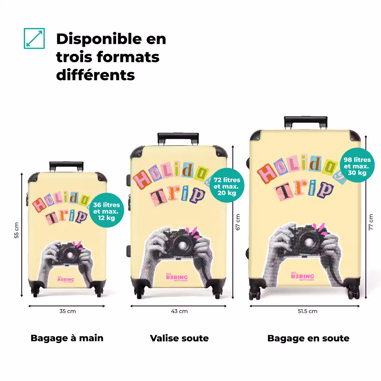 Valise - Appareil photo - Coloré - Voyage de vacances — 1