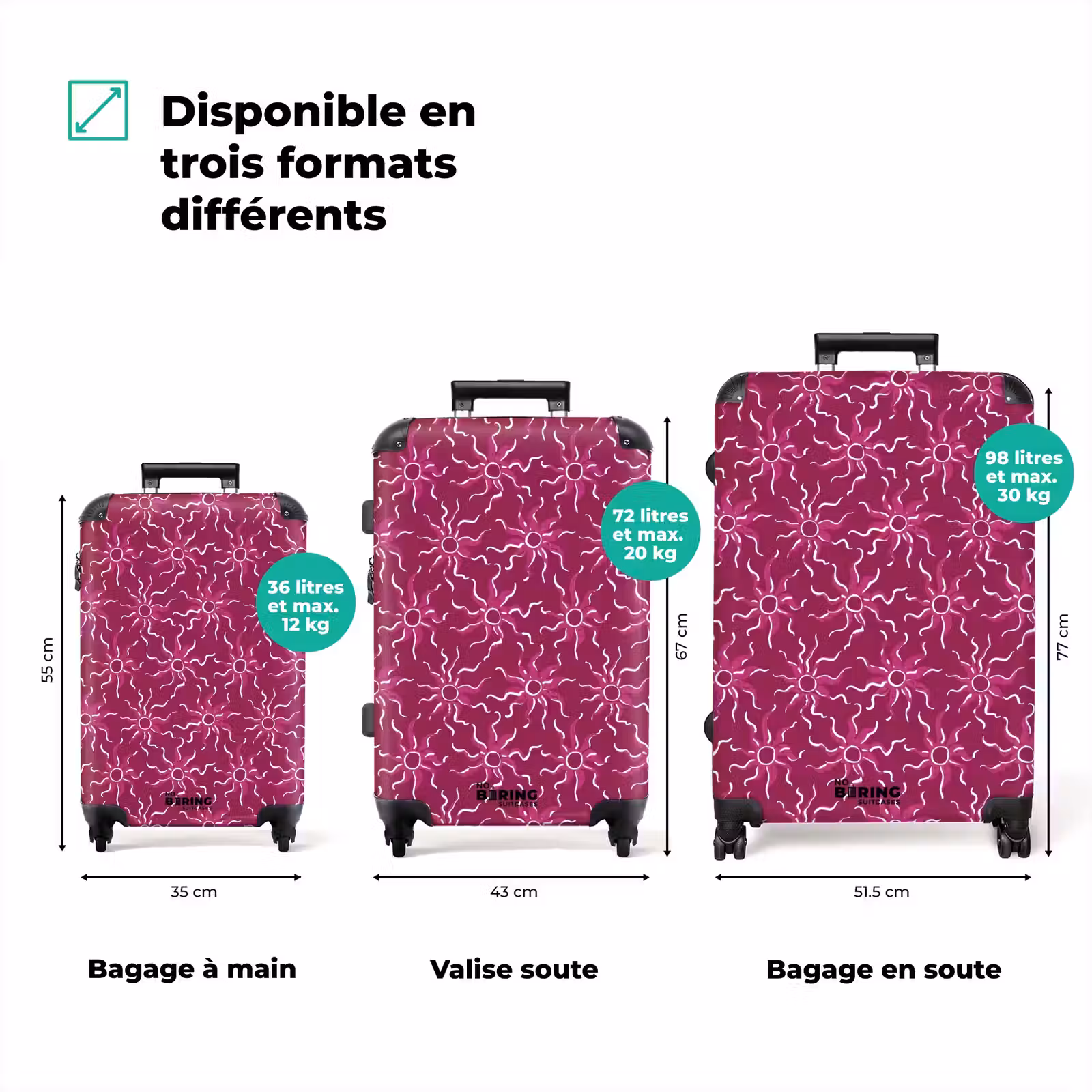 Valise - Bohemian - Soleil - Magenta — 1