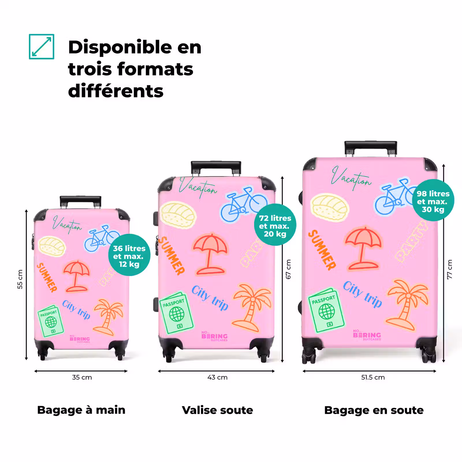 Valise - Coloré - Été - Palmier — 1