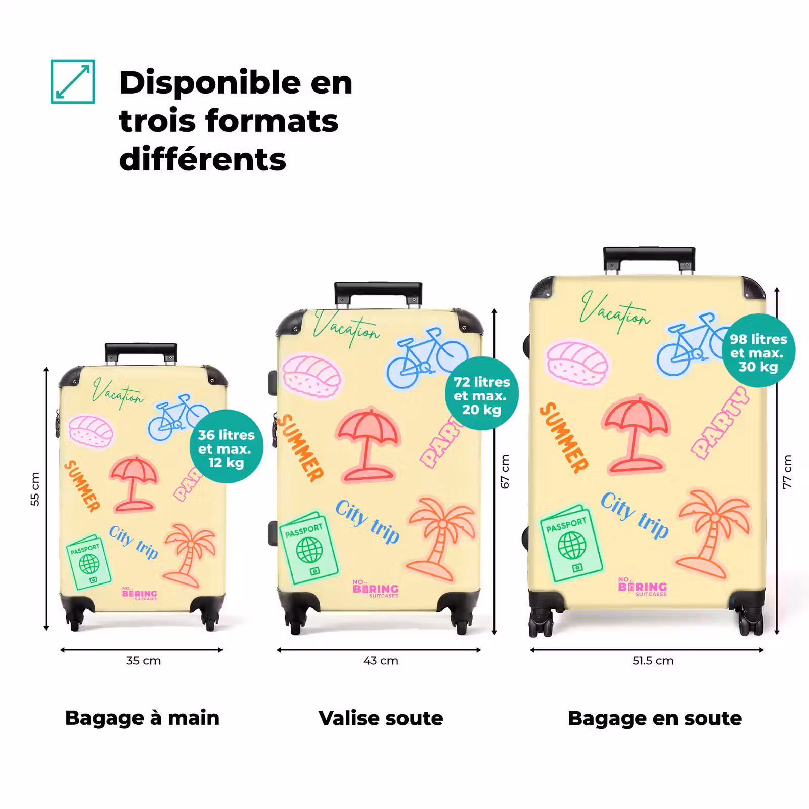 Valise - Coloré - Palmier - Vélo — 1