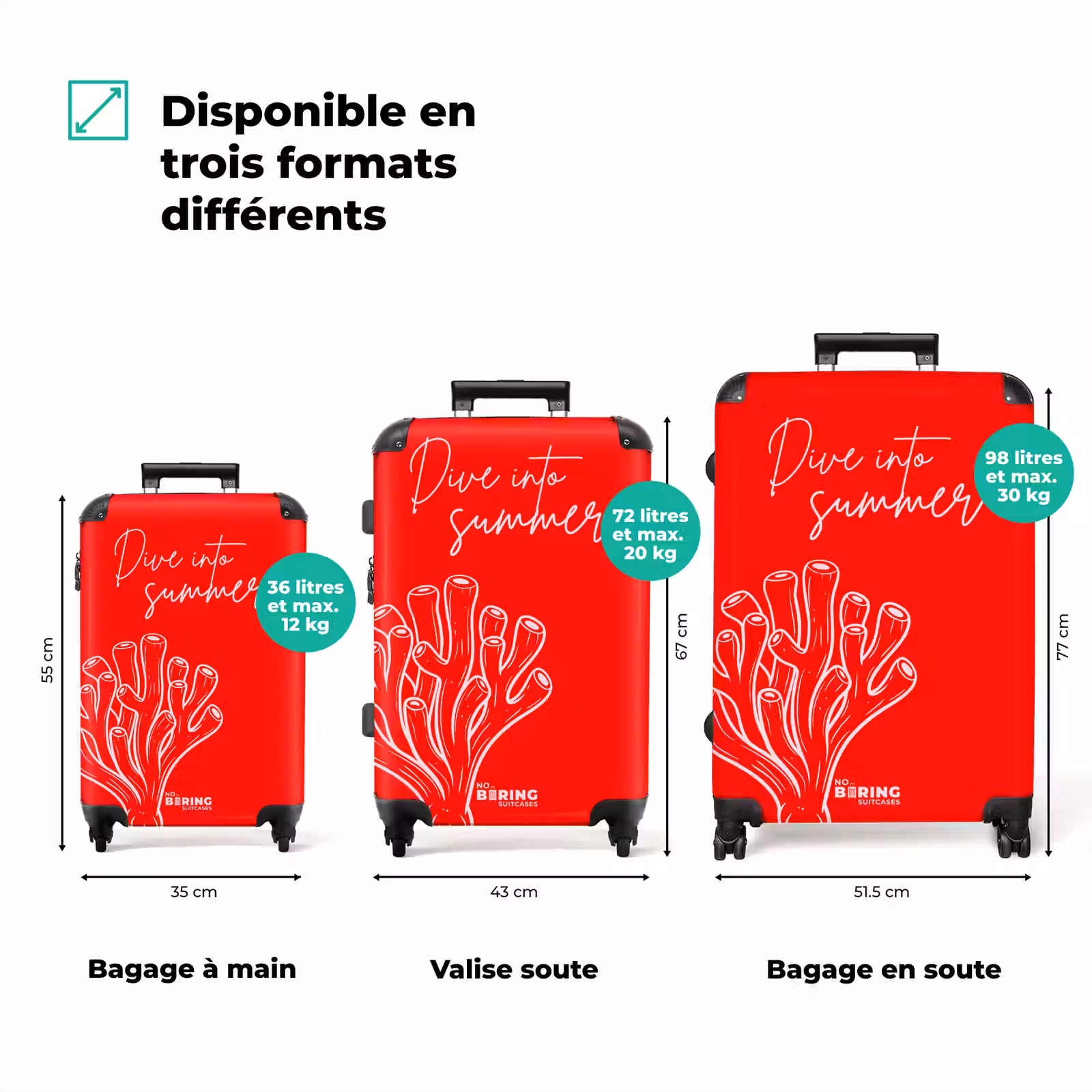 Valise - Corail - Rouge - Rose — 1