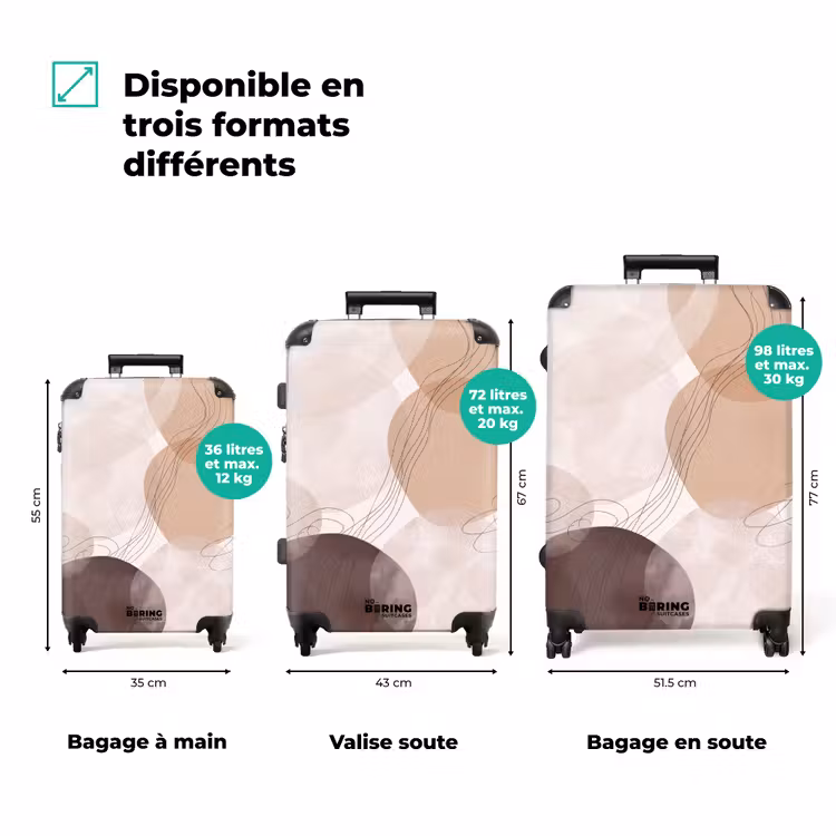 Valise - Abstraction - Beige - Moderne — 1