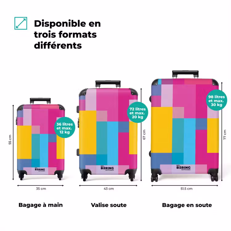 Valise - Abstrait - Géométrique - Art - Coloré - Moderne — 1