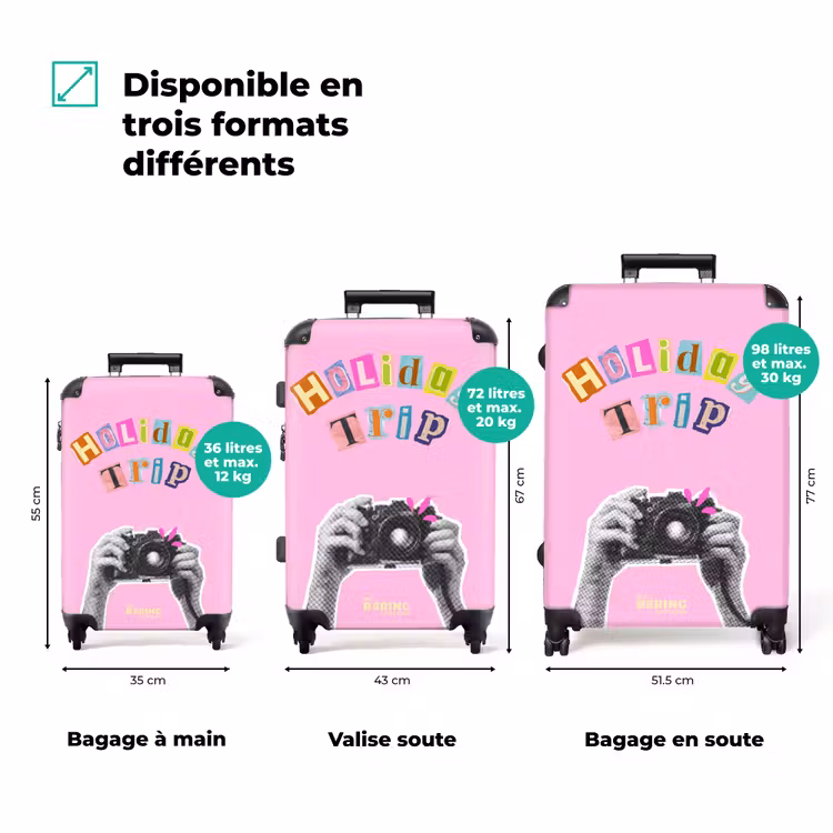 Valise - Appareil photo - Coloré - Rose — 1