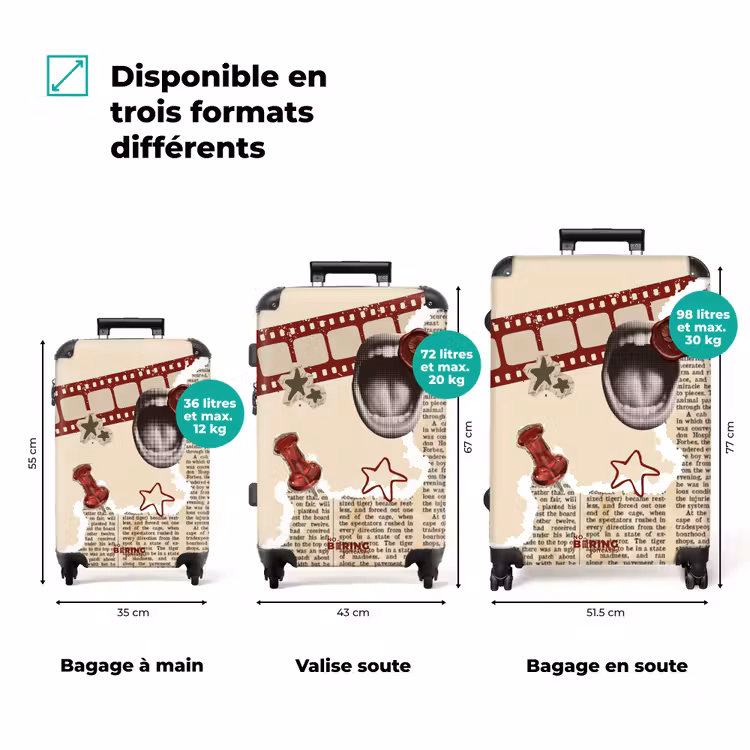 Valise - Bouche - Rouge - Vintage — 1