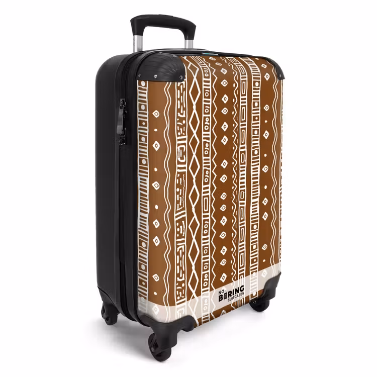 Valise - Brun chocolat - Ethnique - Tribal - Motif — 2