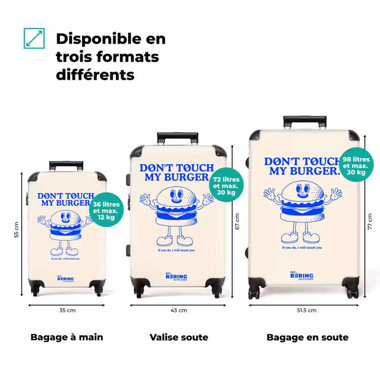 Valise - Burger - Bleu - Blanc — 3
