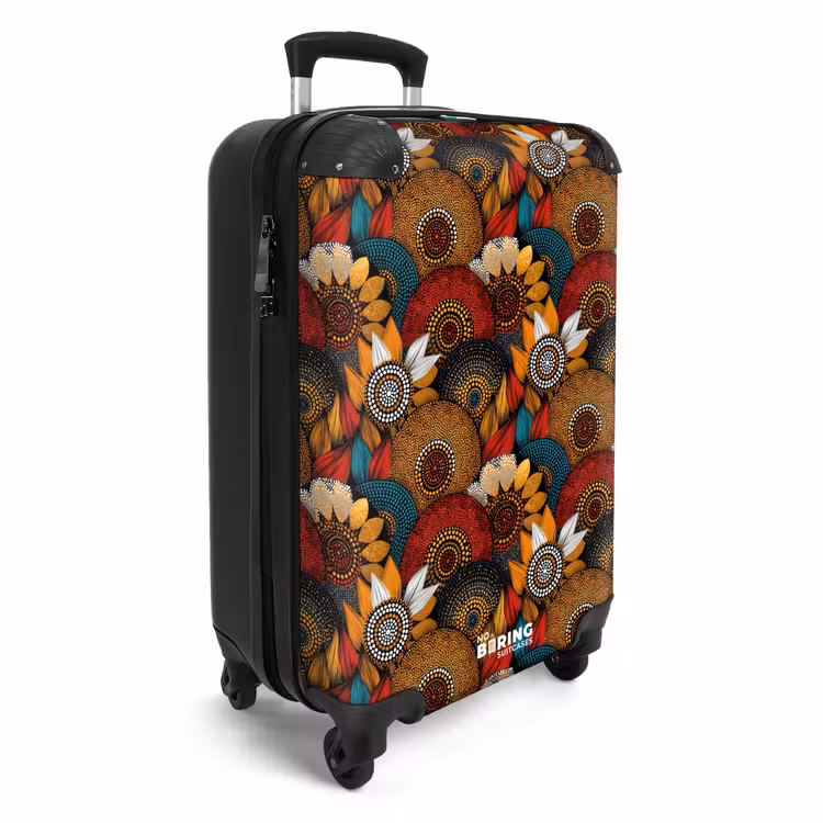 Valise - Coloré - Aborigène - Peinture à pois - Botanique - Motif — 2