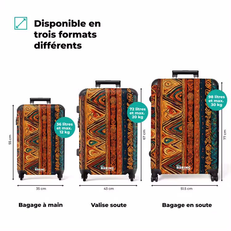 Valise - Coloré - Ethnique - Folklorique - Motifs — 3