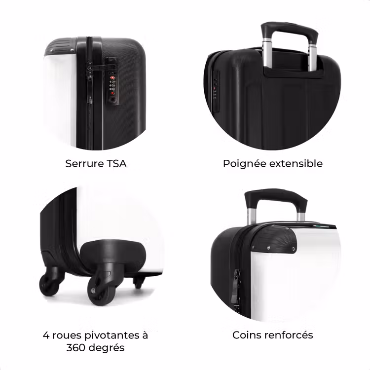 Valise - Couronne - Feuilles - Nature - Minimaliste - Gris — 8