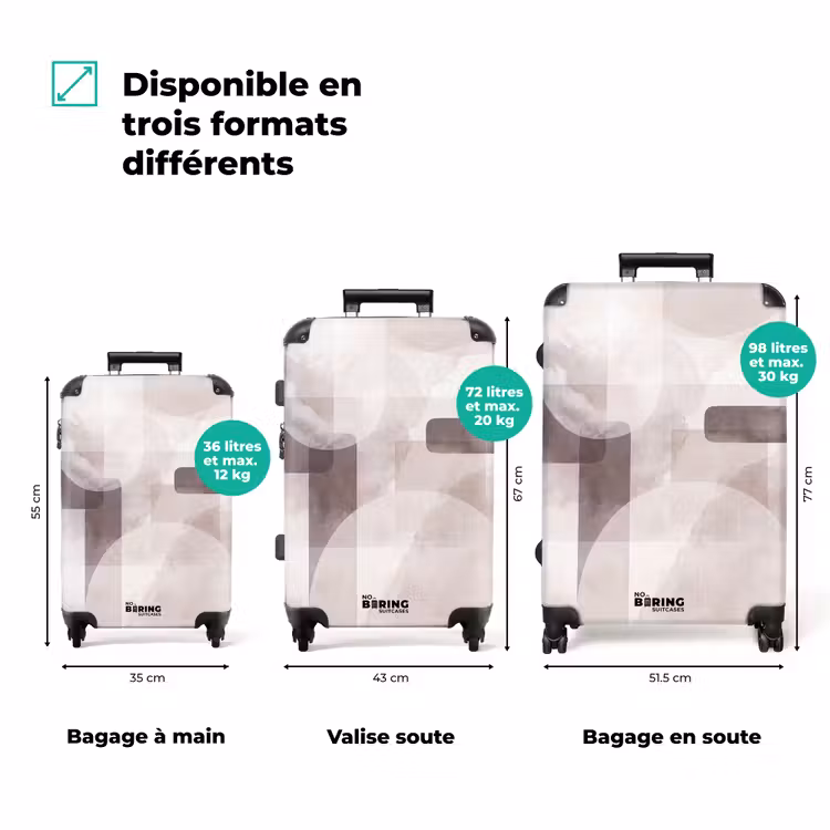 Valise - Formes abstraites - Beige — 1