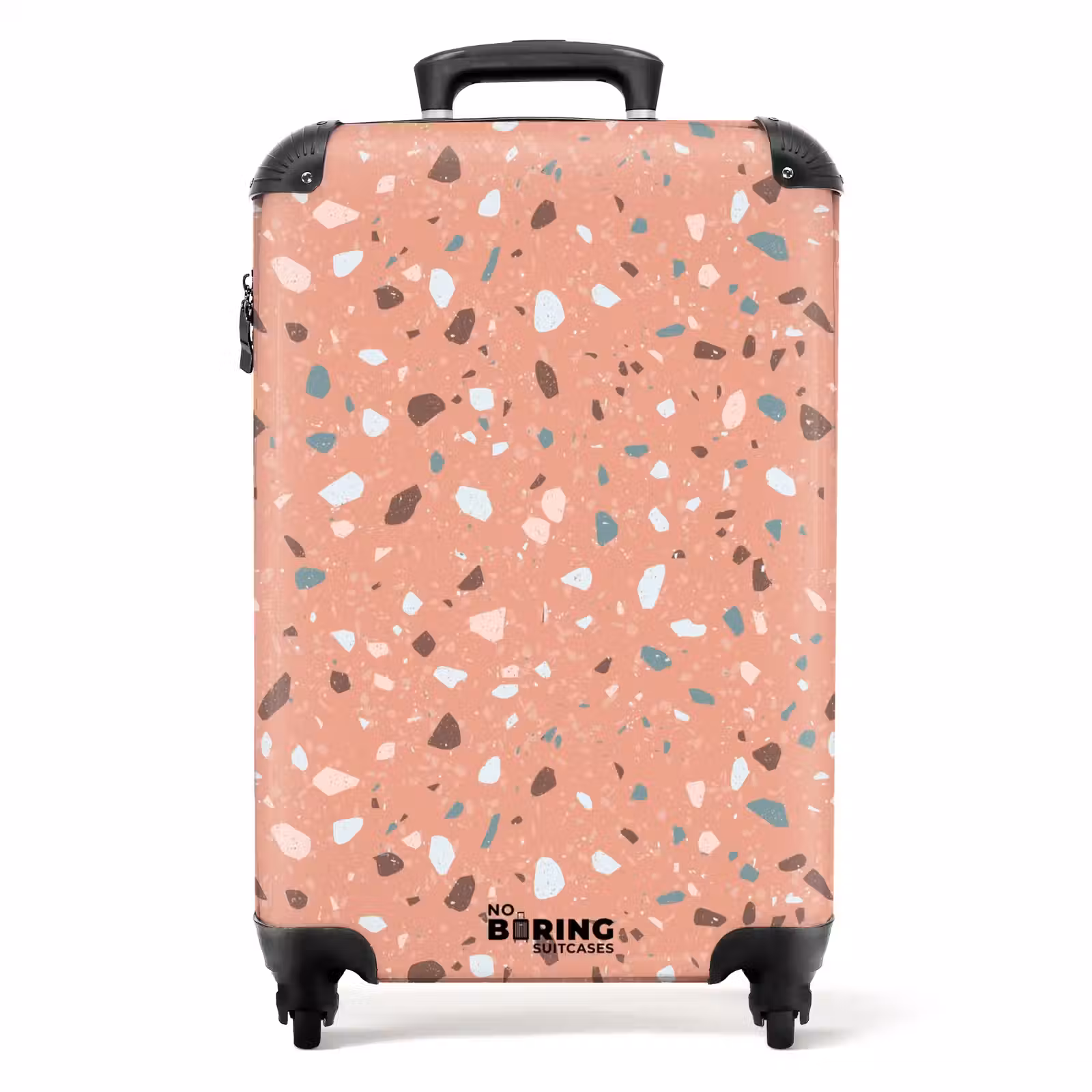 Valise - Motif Terrazzo rose multicolore — 1