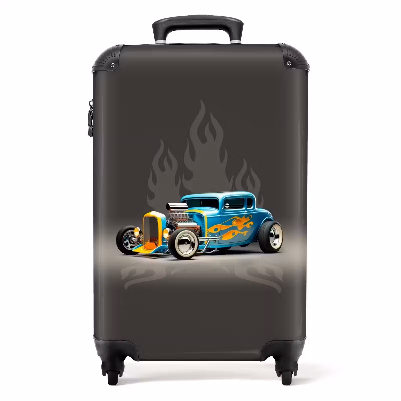 Valise - Voiture bleue avec flammes grises — 1
