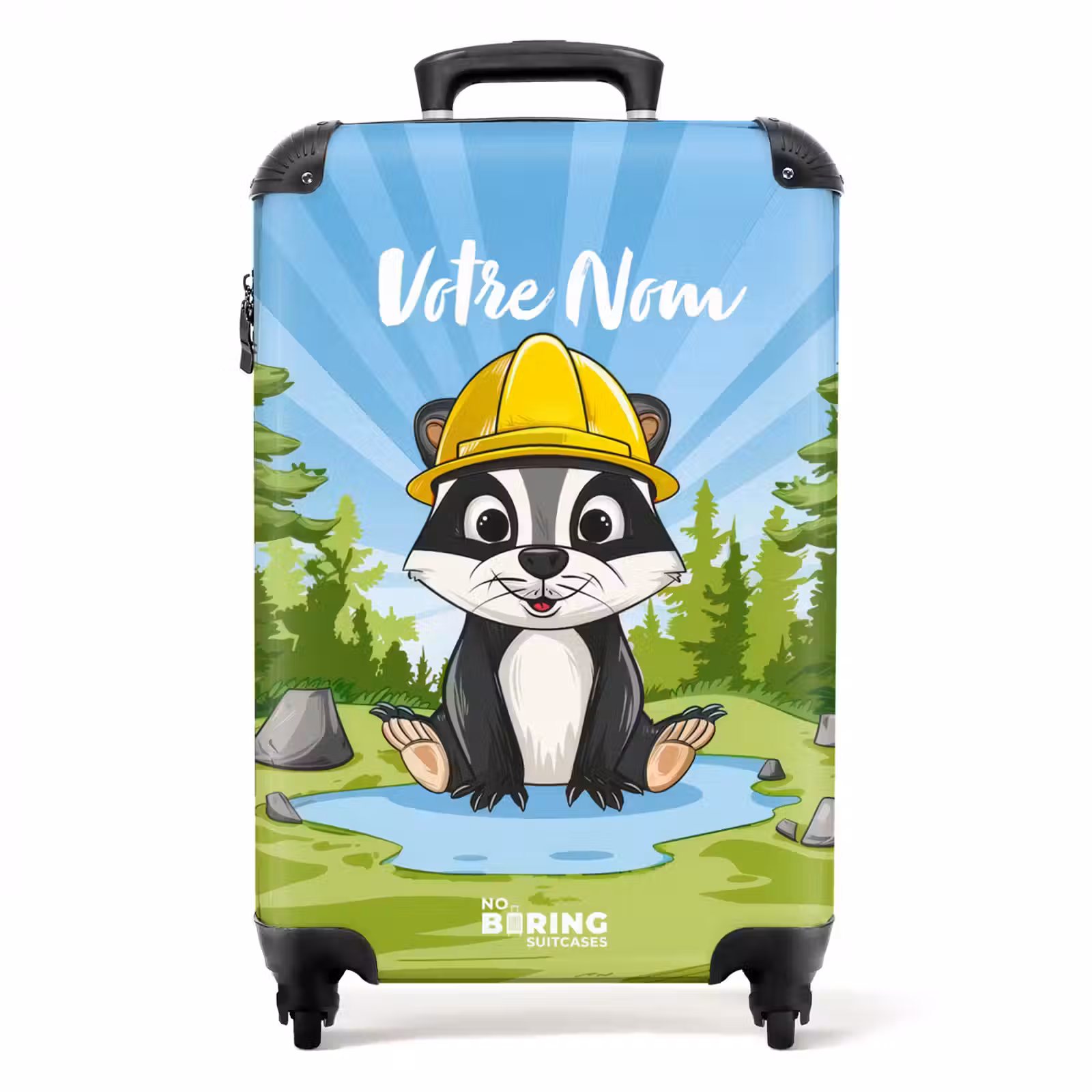 Valise avec nom - Walter l'ours travailleur — 1