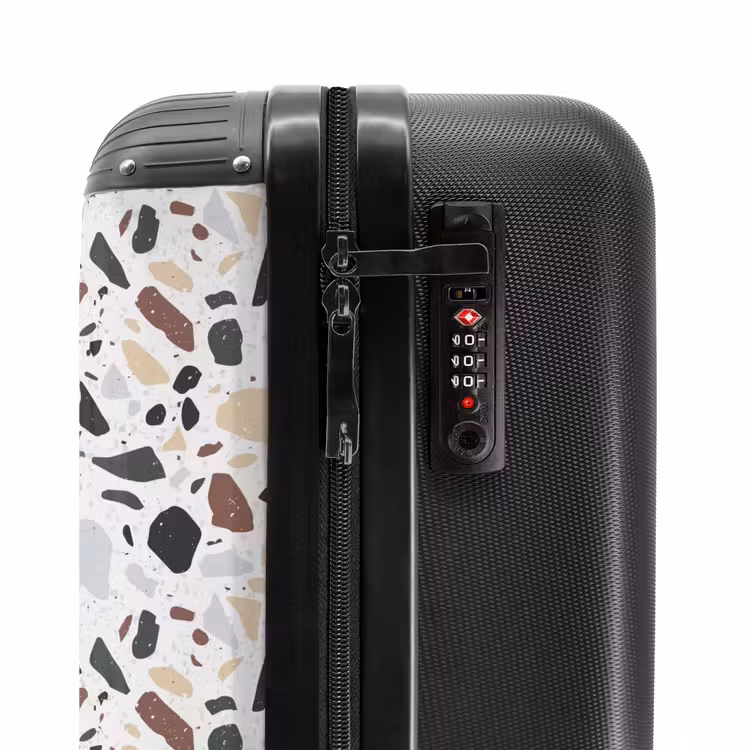 Valise - Motif de couleur naturelle Terrazzo — 5