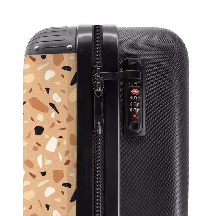 Valise - Motif terrazzo brun coloré — 5