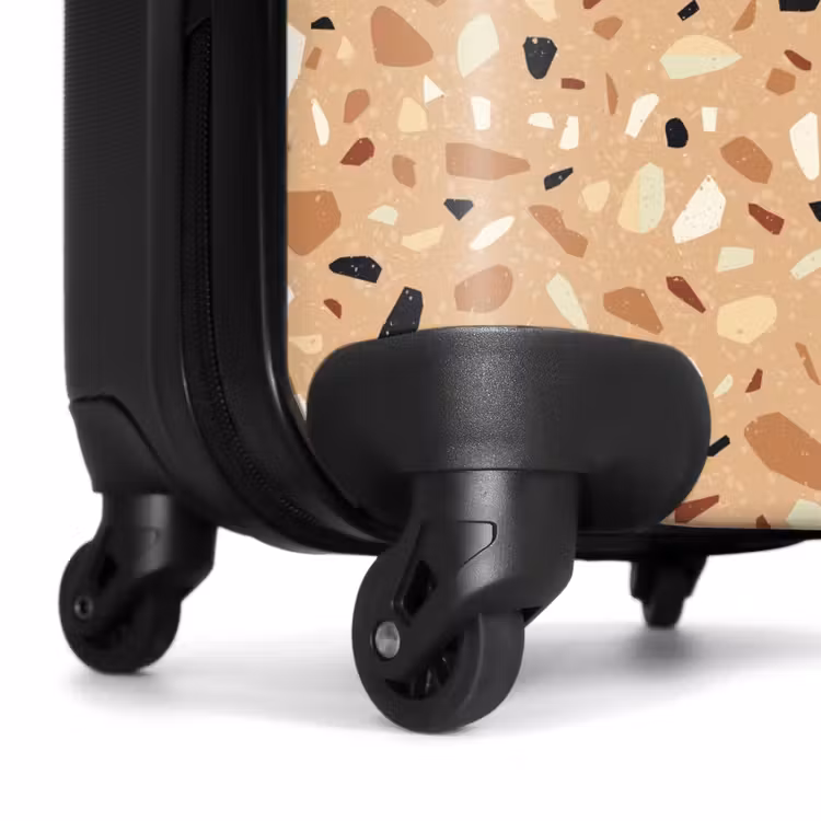 Valise - Motif terrazzo brun coloré — 6