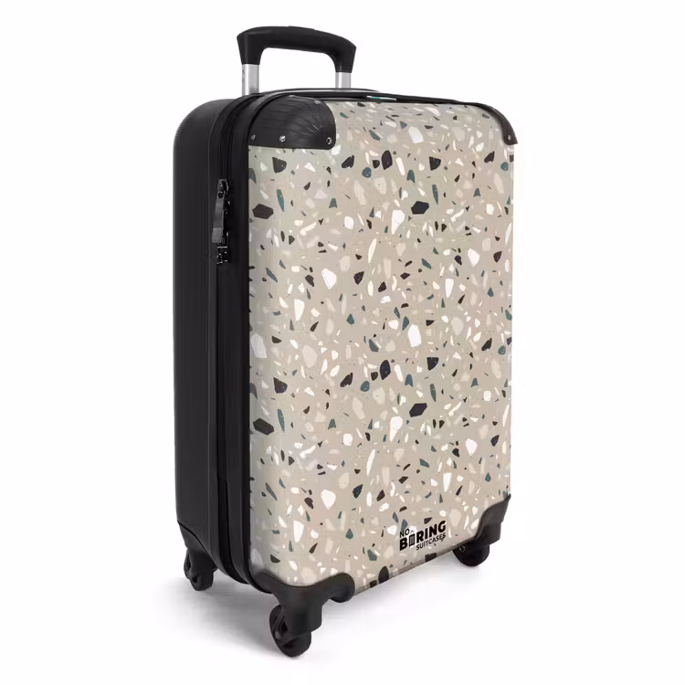 Valise - Motif Terrazzo coloré gris vert — 2