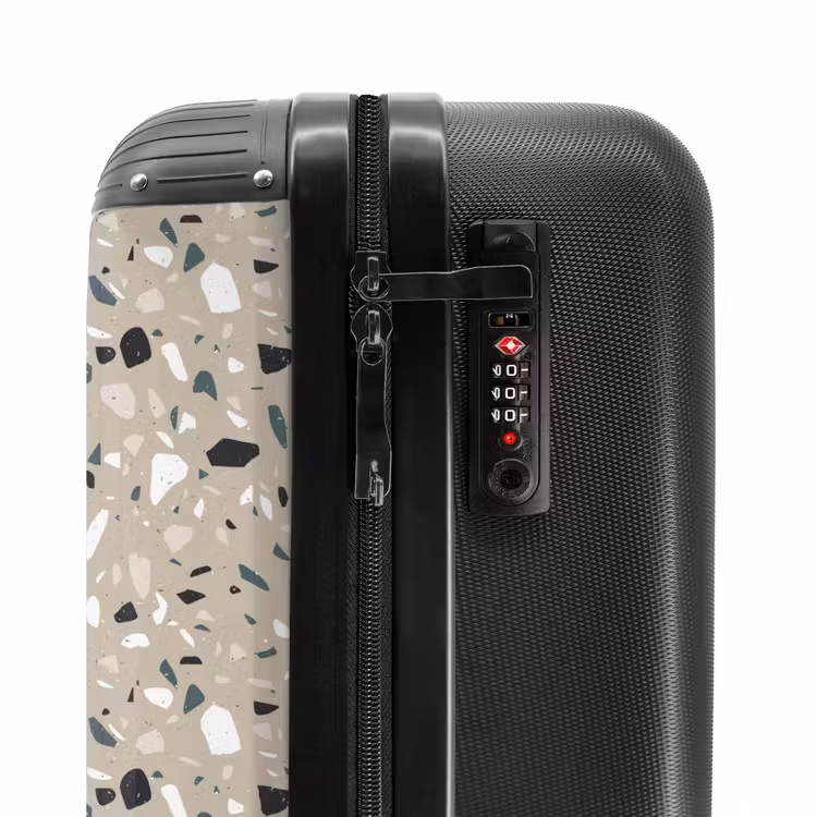 Valise - Motif Terrazzo coloré gris vert — 5