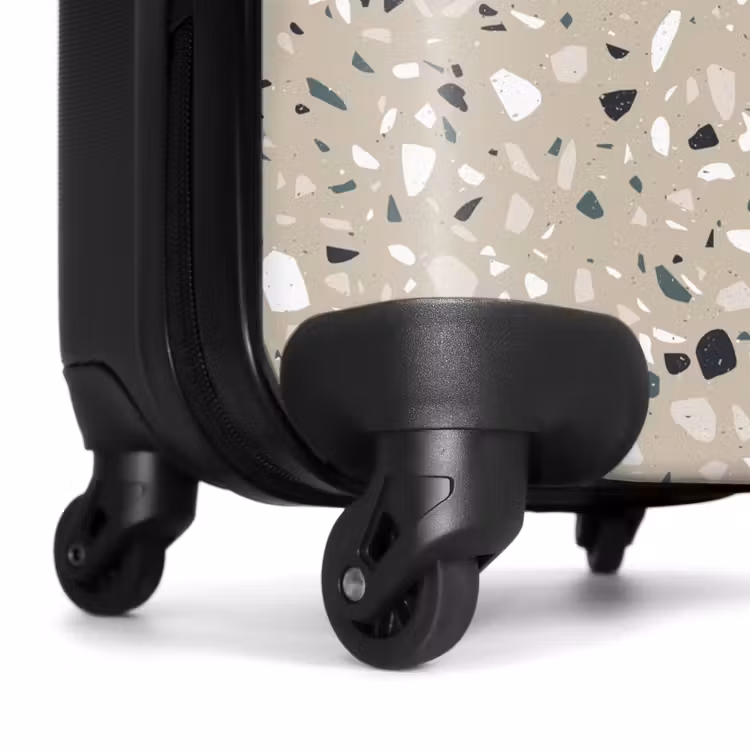 Valise - Motif Terrazzo coloré gris vert — 6