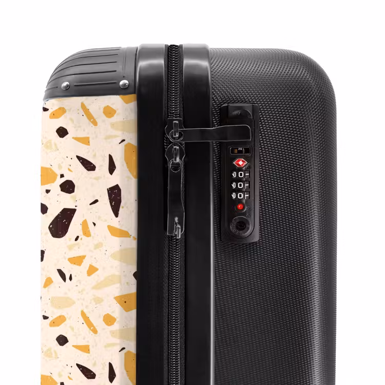 Valise - Motif Terrazzo jaune — 5