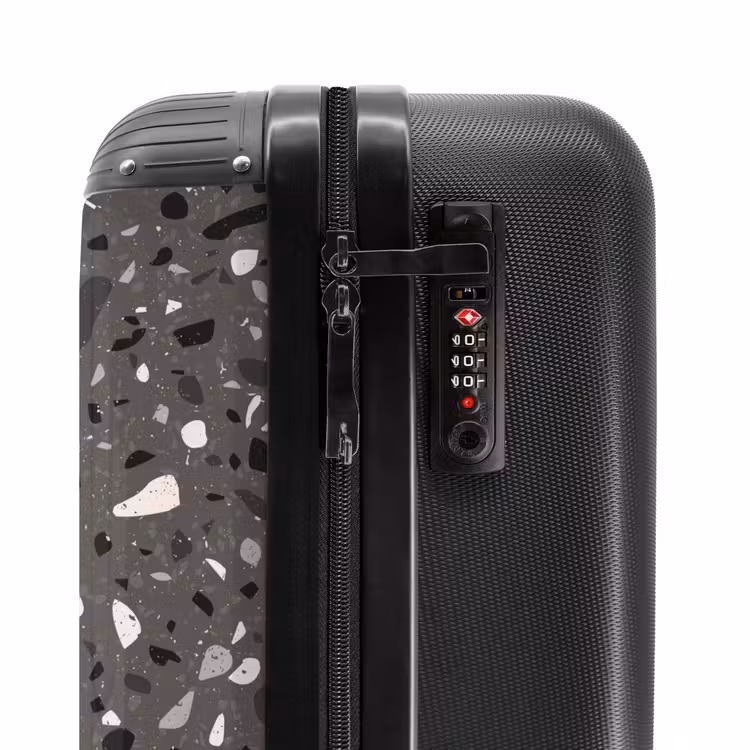 Valise - Motif Terrazzo multicolore gris foncé — 5