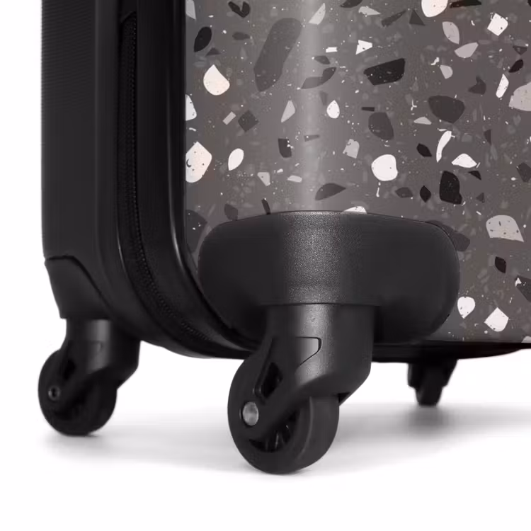 Valise - Motif Terrazzo multicolore gris foncé — 6