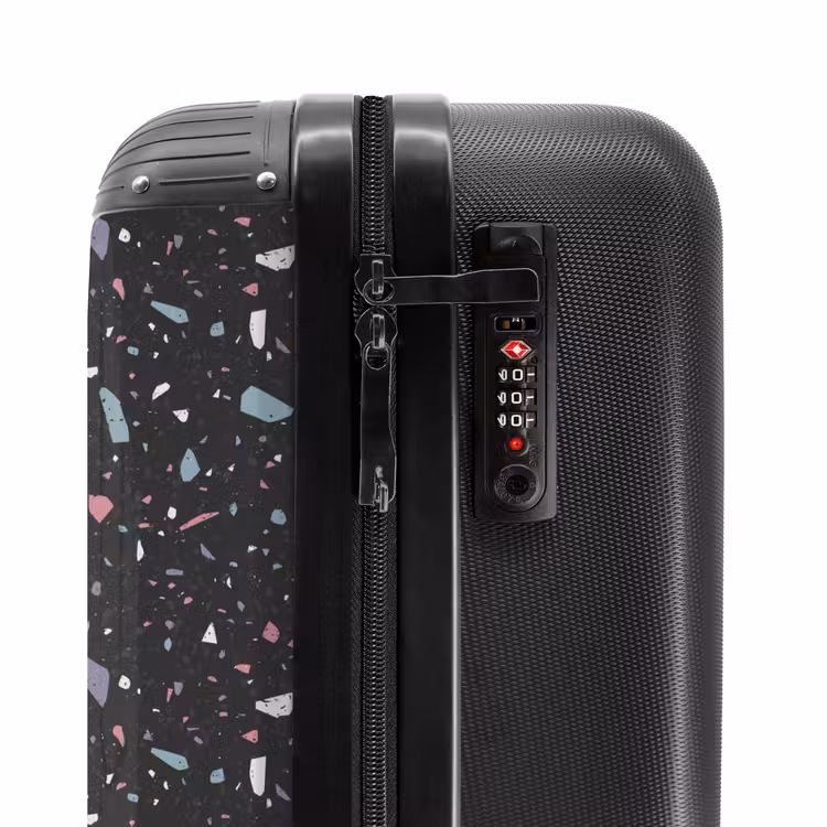 Valise - Motif terrazzo noir et pastel — 5