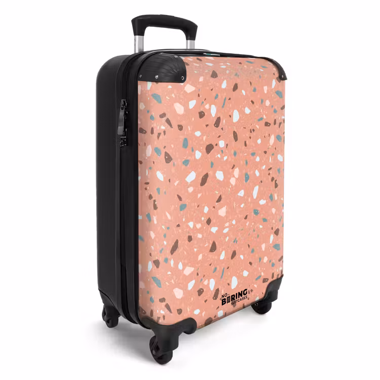 Valise - Motif Terrazzo rose multicolore — 2