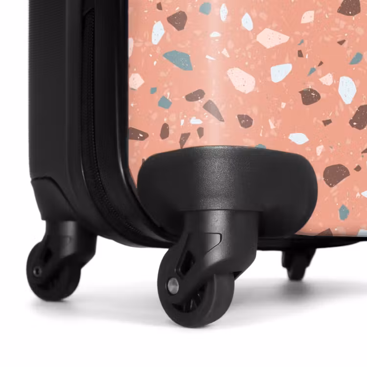 Valise - Motif Terrazzo rose multicolore — 6