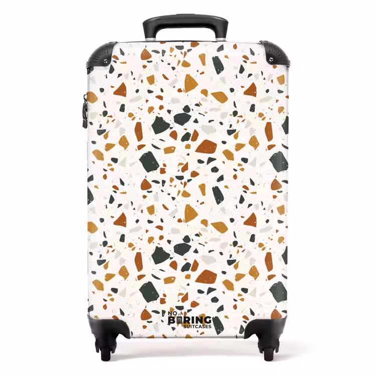 Valise - Motif terrazzo rouille ocre — 1