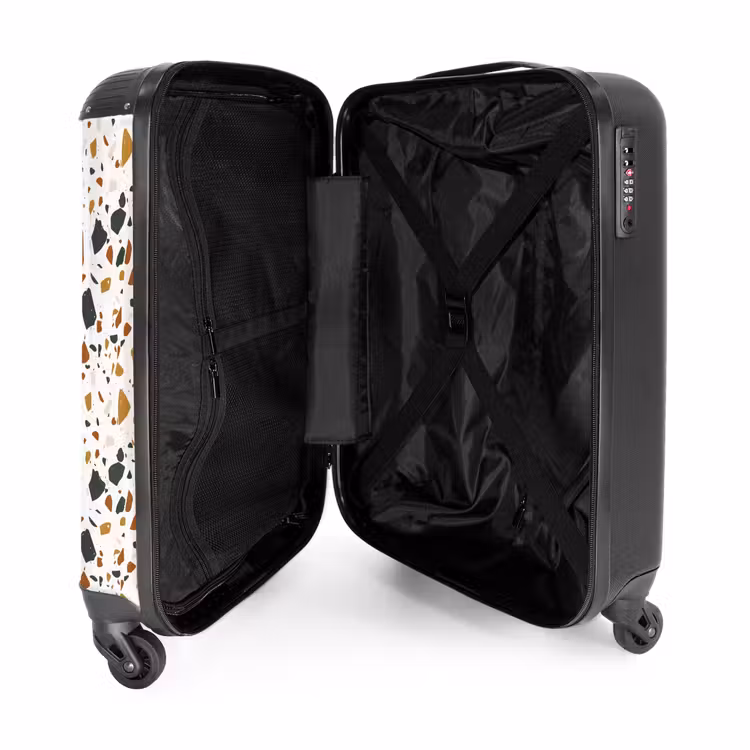 Valise - Motif terrazzo rouille ocre — 4