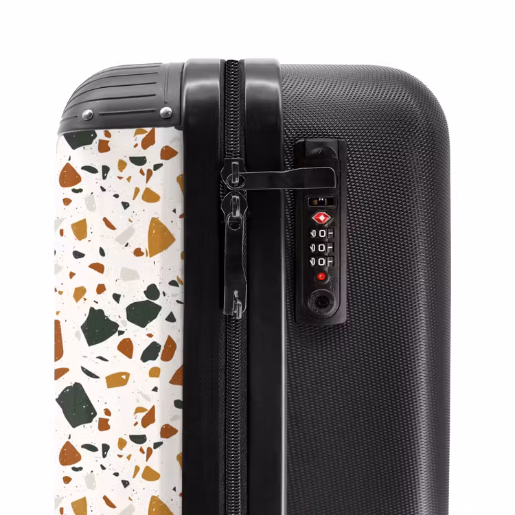 Valise - Motif terrazzo rouille ocre — 5