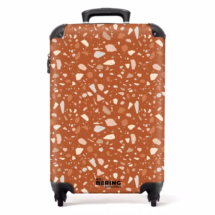 Valise - Motif Terrazzo terre cuite multicolore — 1