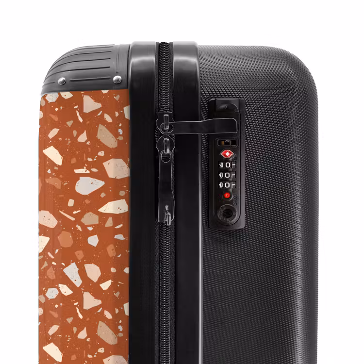 Valise - Motif Terrazzo terre cuite multicolore — 5