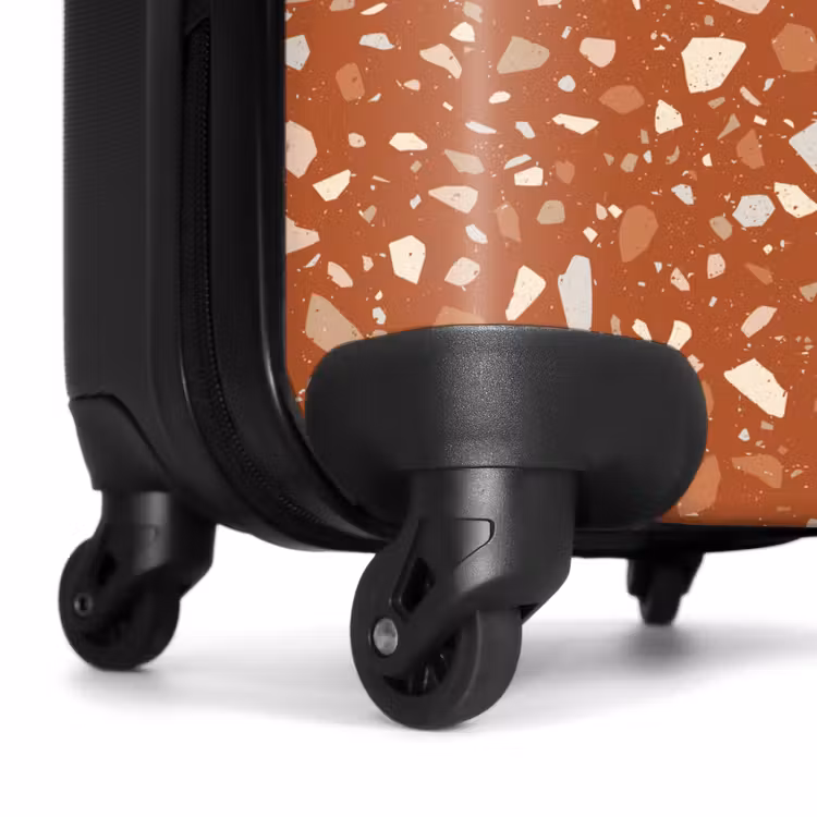 Valise - Motif Terrazzo terre cuite multicolore — 6